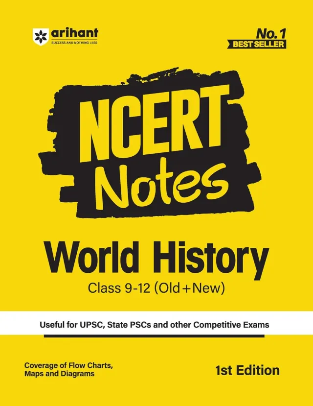 Arihant Notes India and Economy,Indian Polity and Governance, India and World Geography,Indian History,General Science for Class 9-12 (Old + New) UPSC, State PSC and Competitive Exams Preparation Flow Charts, Maps 